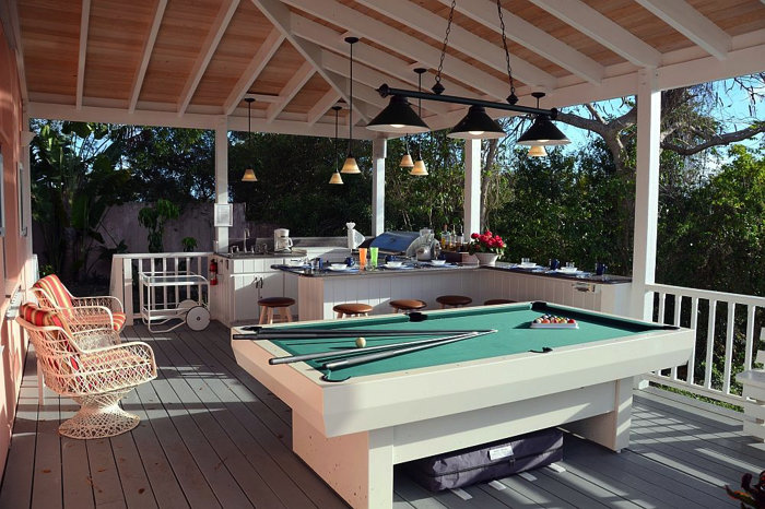 Enjoy a game of pool in the billiard porch