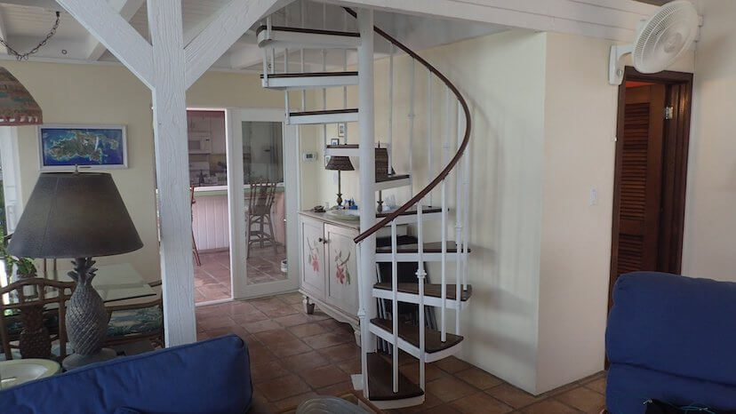 Coconuts new loft bedroom spiral staircase
